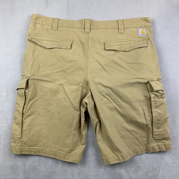Carhartt Mens Shorts 40 Beige Rugged Flex Relaxed Fit Canvas Cargo Work Utility - Picture 7 of 8